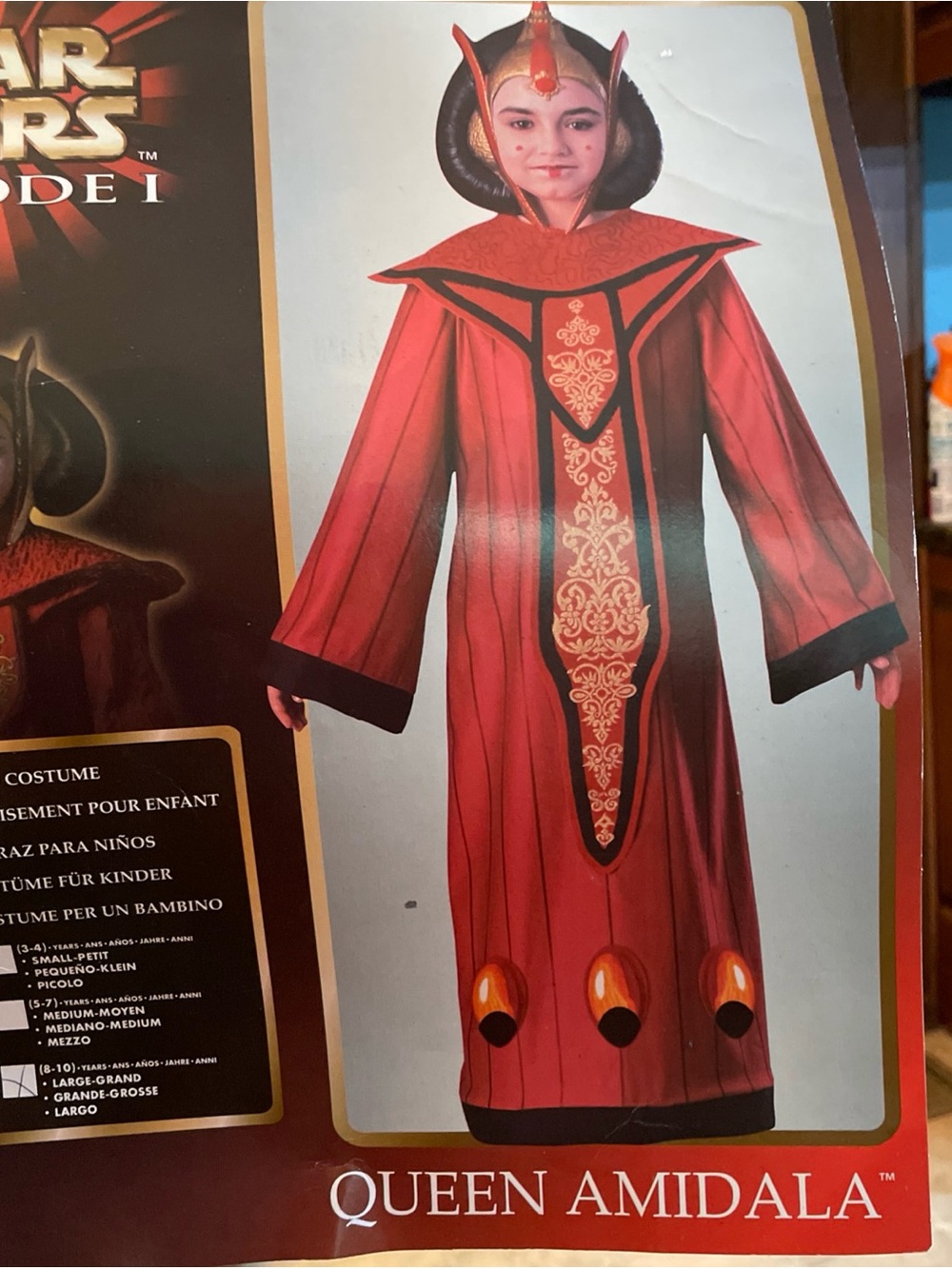 Rubies Queen Padmé Amidala Star Wars Episode 1 Child Costume Size Large 8-10